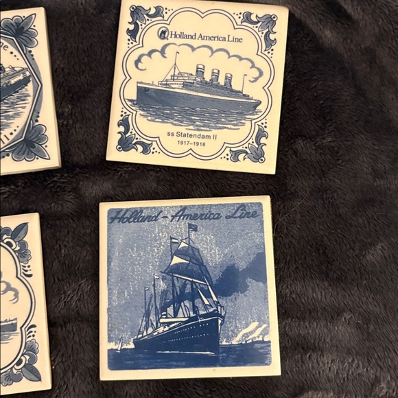 Holland America Line Coasters Set of 7 - Picture 4 of 6